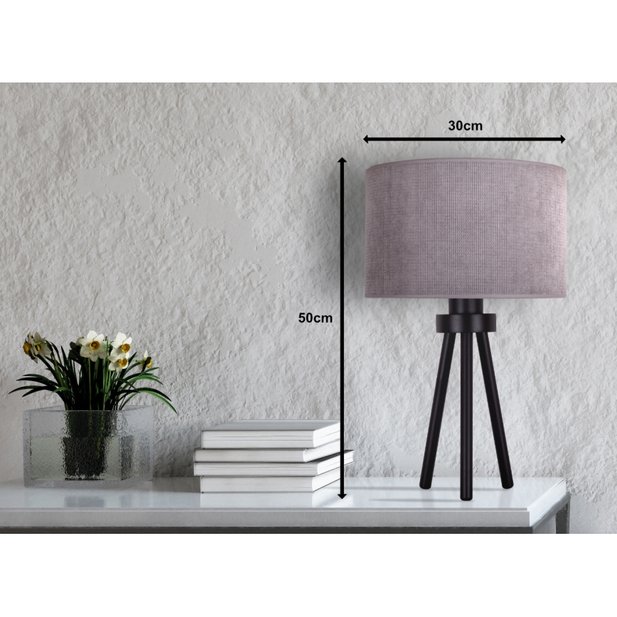 Duolla - Tafellamp LYON 1xE27/15W/230V diameter 30 cm grijs