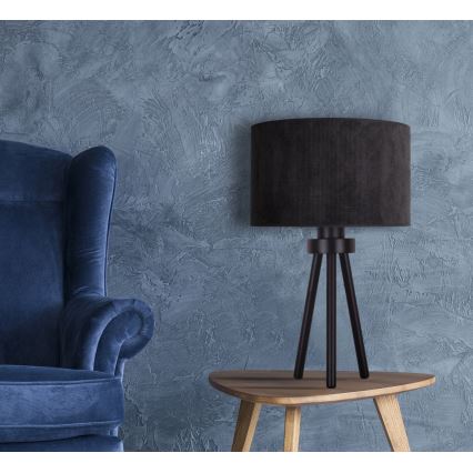 Duolla - Tafellamp LYON 1xE27/15W/230V diameter 30 cm zwart