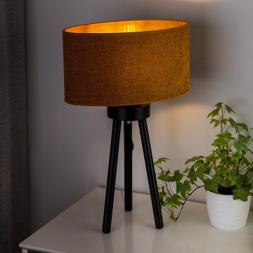 Duolla - Tafellamp OVAL 1xE27/15W/230V diameter 30 cm bruin