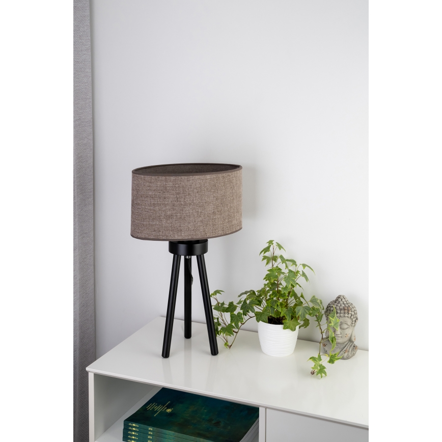 Duolla - Tafellamp OVAL 1xE27/15W/230V diameter 30 cm bruin