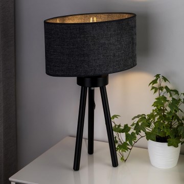 Duolla - Tafellamp OVAL 1xE27/15W/230V diameter 30 cm grijs