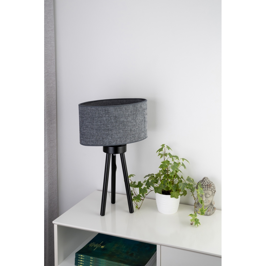 Duolla - Tafellamp OVAL 1xE27/15W/230V diameter 30 cm grijs