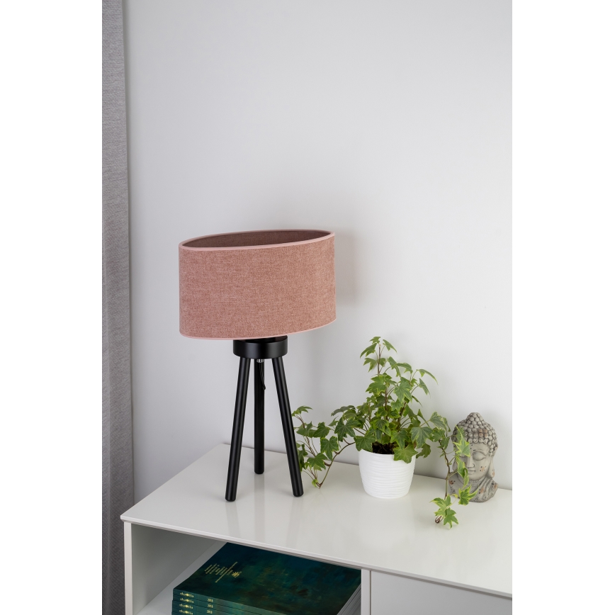 Duolla - Tafellamp OVAL 1xE27/15W/230V diameter 30 cm roze