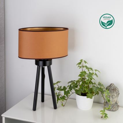 Duolla - Tafellamp OVAL VEGAN 1xE27/15W/230V diameter 30 cm bruin