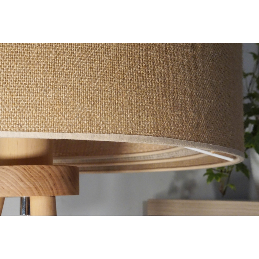Duolla - Tafellamp YUTE TRIO 1xE27/15W/230V diameter 25 cm bruin/grijs/beige