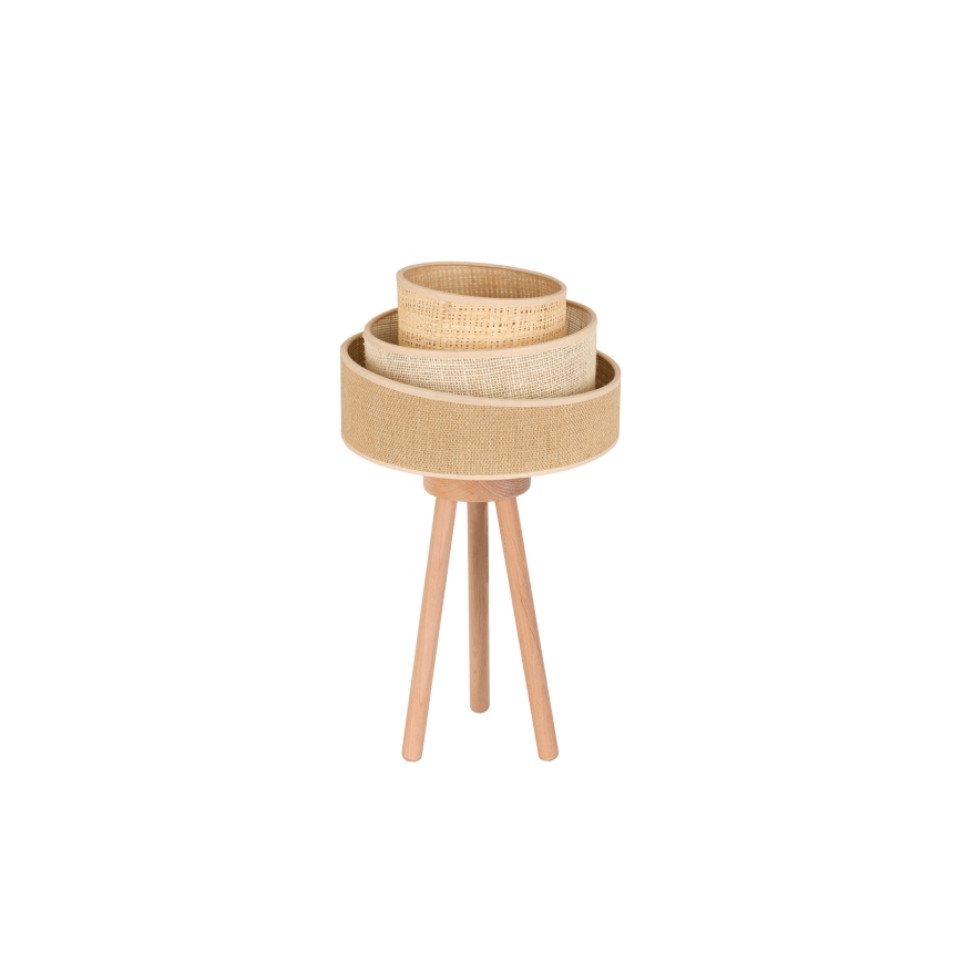 Duolla - Tafellamp YUTE TRIO 1xE27/15W/230V diameter 25 cm bruin/grijs/beige