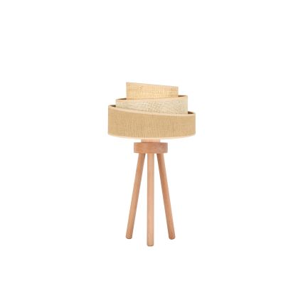 Duolla - Tafellamp YUTE TRIO 1xE27/15W/230V diameter 25 cm bruin/grijs/beige