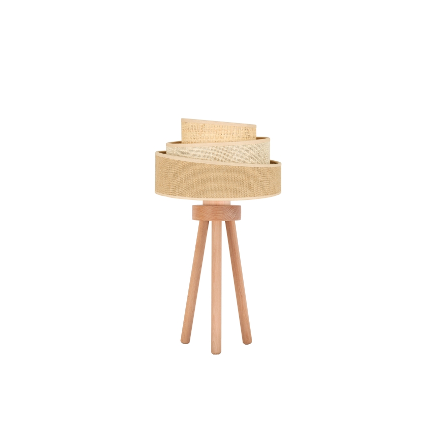 Duolla - Tafellamp YUTE TRIO 1xE27/15W/230V diameter 25 cm bruin/grijs/beige