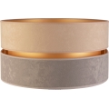 Duolla - Universele lampenkap DUO E27 pr. 40 cm beige/grijs/goud