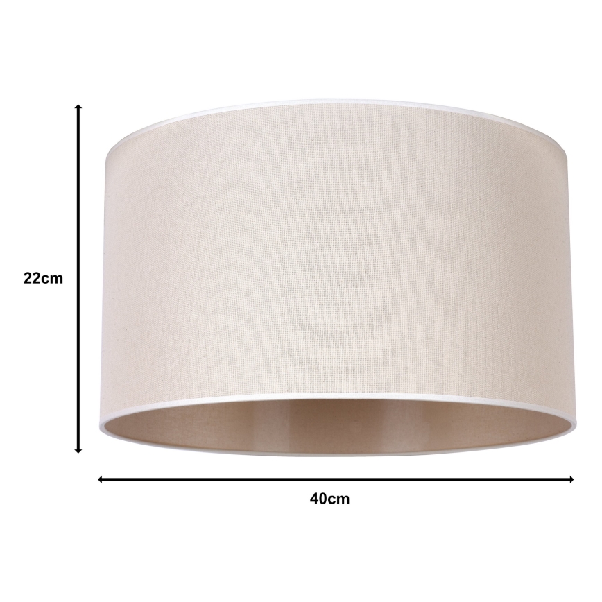 Duolla - Universele lampenkap ROLLER E27 diameter 40 cm beige