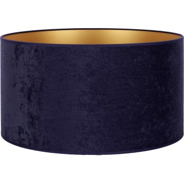 Duolla - Universele lampenkap VELVET E27 diameter 35 cm blauw/goud