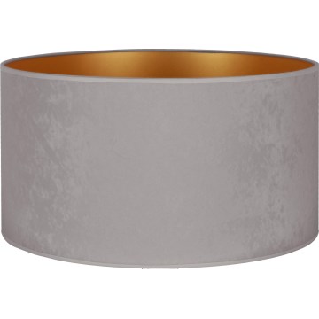 Duolla - Universele lampenkap VELVET E27 diameter 35 cm grijs/goud