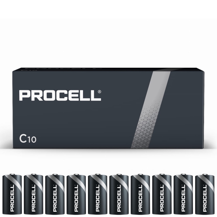 Duracell - 10 st. Alkaline batterij Procell Industrial LR14/C 1,5V 9038 mAh