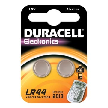 Duracell - 2 st. Alkaline batterij LR44/A76 1,5V 150 mAh