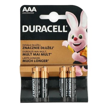 Duracell - 4 st. Alkaline batterij Basic LR03/AAA 1,5V 2400 mAh