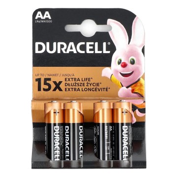 Duracell - 4 st. Alkaline batterij Basic LR06/AA 1,5V 2650 mAh