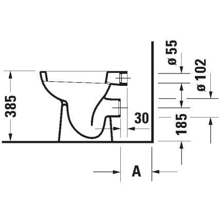 Duravit 21080900002 - WC sur pied D-CODE céramique/blanc brillant