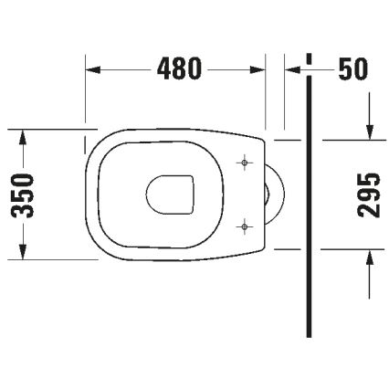 Duravit 21100100002 - WC sur pied D-CODE, céramique / blanc brillant