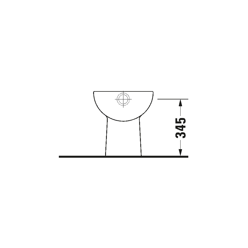 Duravit 21100100002 - WC sur pied D-CODE, céramique / blanc brillant