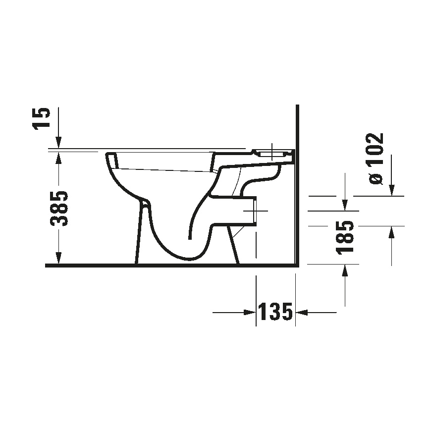 Duravit 21110900002 - WC-combinatie D-CODE keramiek/glanzend wit