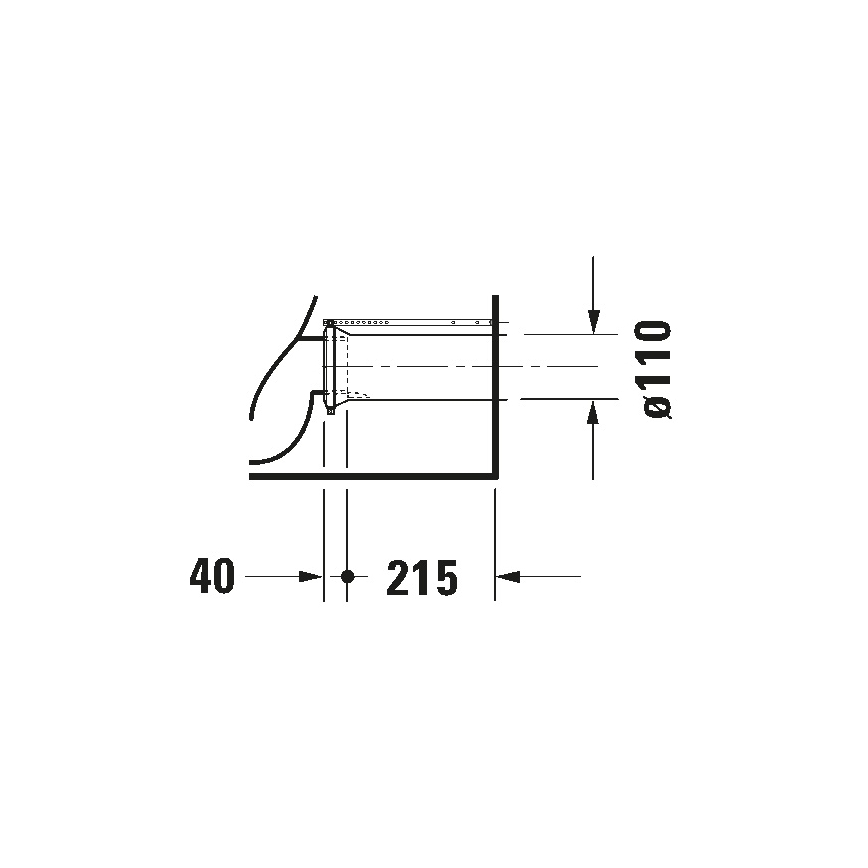 Duravit 21180900002 - WC-combinatie D-CODE keramiek/glanzend wit