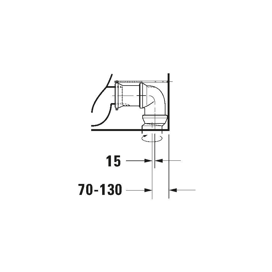 Duravit 21180900002 - WC-combinatie D-CODE keramiek/glanzend wit