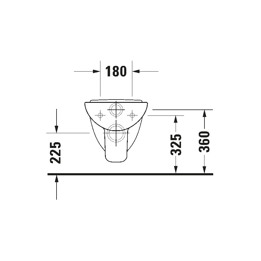 Duravit 22110900002 - Hangend toilet D-CODE keramiek/glanzend wit