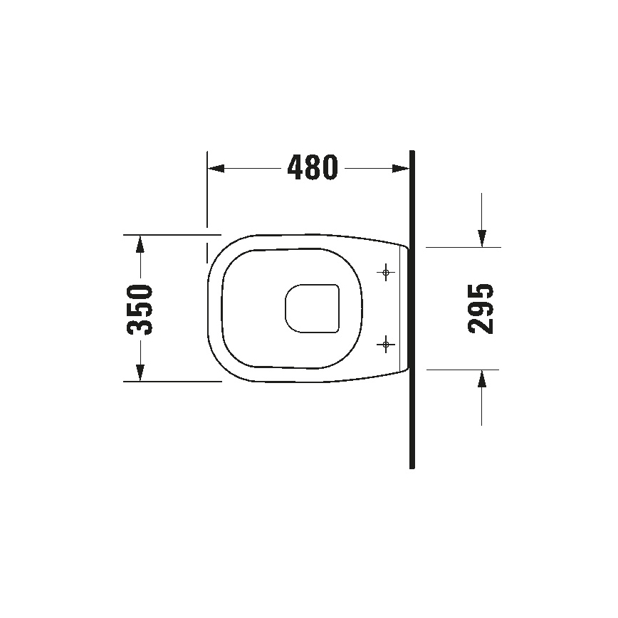 Duravit 22110900002 - Hangend toilet D-CODE keramiek/glanzend wit