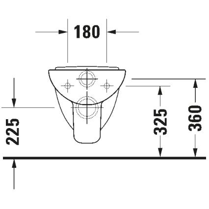 Duravit 22110900002 - WC suspendu D-CODE en céramique / blanc brillant