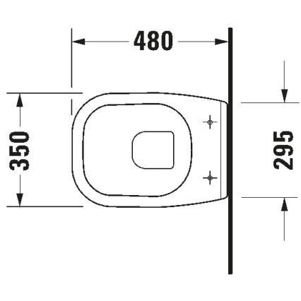 Duravit 22110900002 - WC suspendu D-CODE en céramique / blanc brillant
