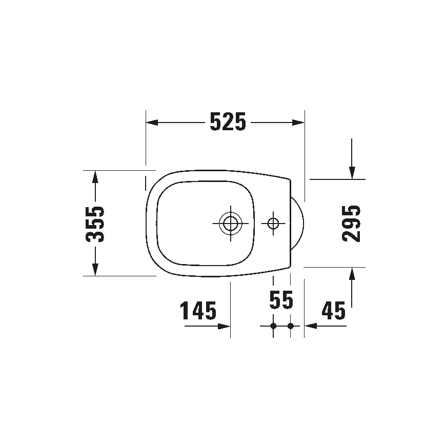 Duravit 22371000002 - Bidet sur pied D-CODE 35,5x52,5 cm céramique/blanc brillant