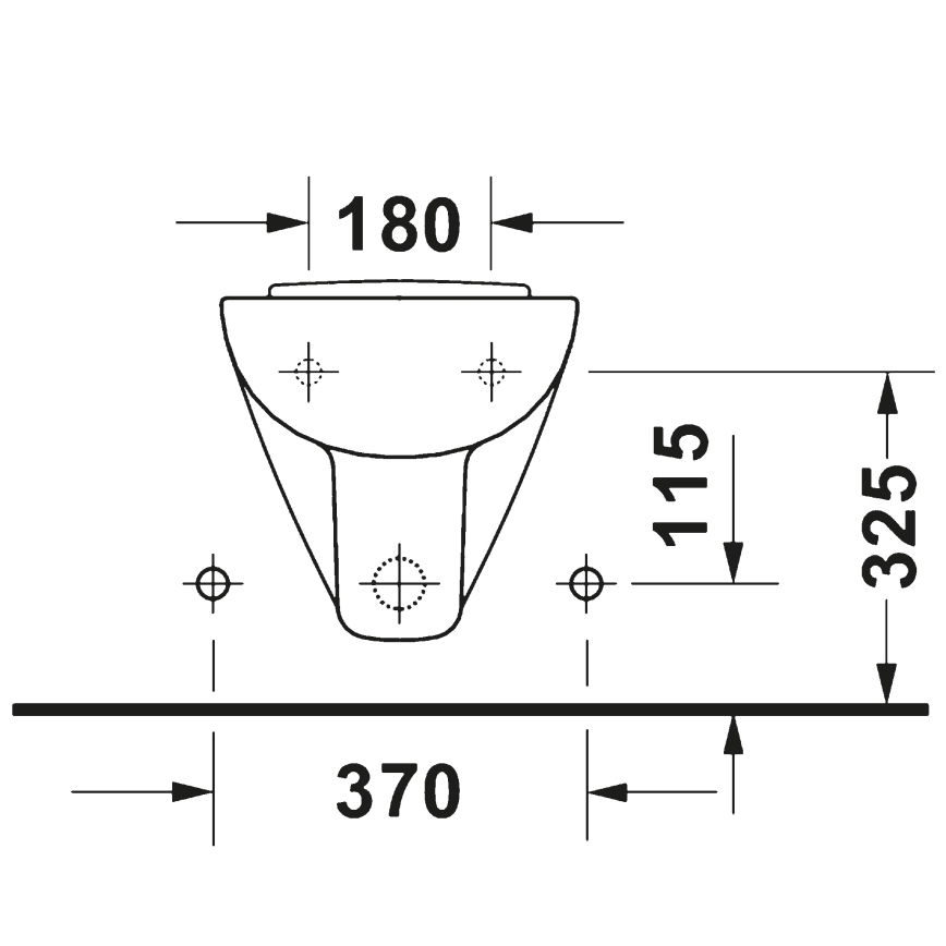 Duravit 22371500002 - Bidet suspendu D-CODE en céramique, finition blanc brillant