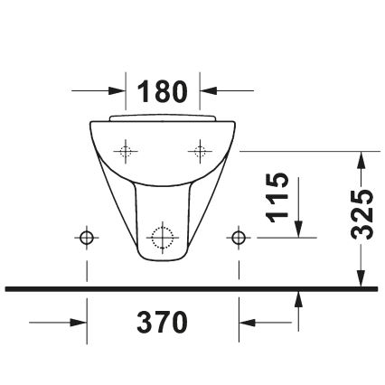 Duravit 22371500002 - Hangend bidet D-CODE keramiek/glanzend wit