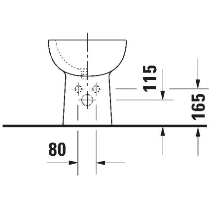 Duravit 22411000002 - Bidet sur pied D-CODE 35,5 x 52,5 cm céramique/blanc brillant