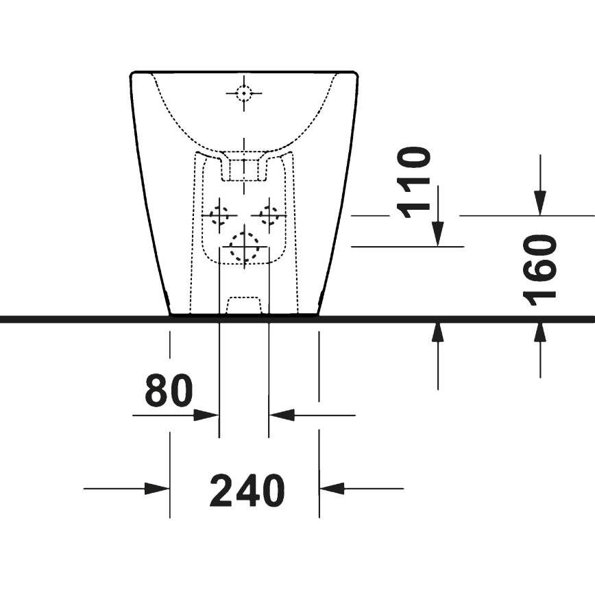 Duravit 2294100000 - Staand bidet D-NEO, keramiek/glanzend wit