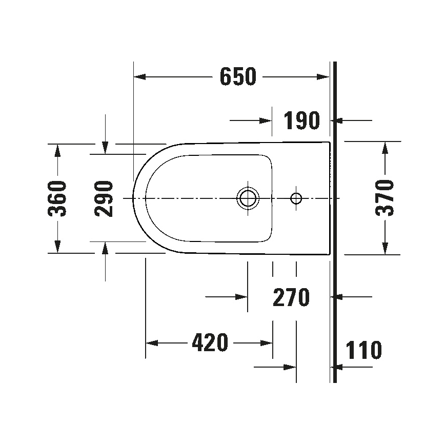 Duravit 2294100000 - Staand bidet D-NEO, keramiek/glanzend wit