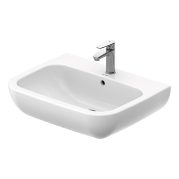 Duravit 23106500002 - Hangende wastafel D-CODE 65 x 50 cm, keramiek, glanzend wit