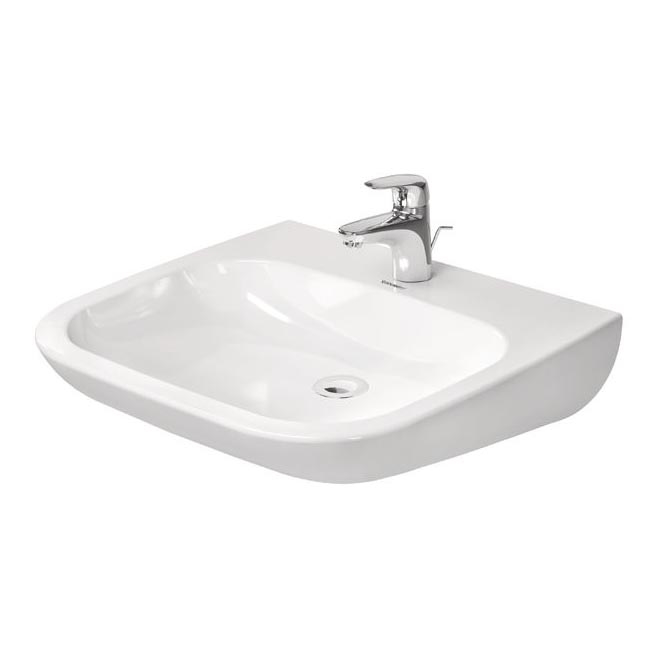 Duravit 23136000002 - Lavabo suspendu D-CODE 60 x 55 cm céramique/blanc brillant
