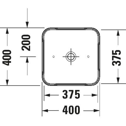 Duravit 2397400070 - Opzetwastafel D-NEO 40x40 cm keramiek/glanzend wit
