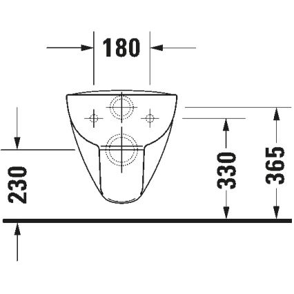 Duravit 25700920002 - Hangend spoelrandloos WC D-CODE keramiek/glanzend wit