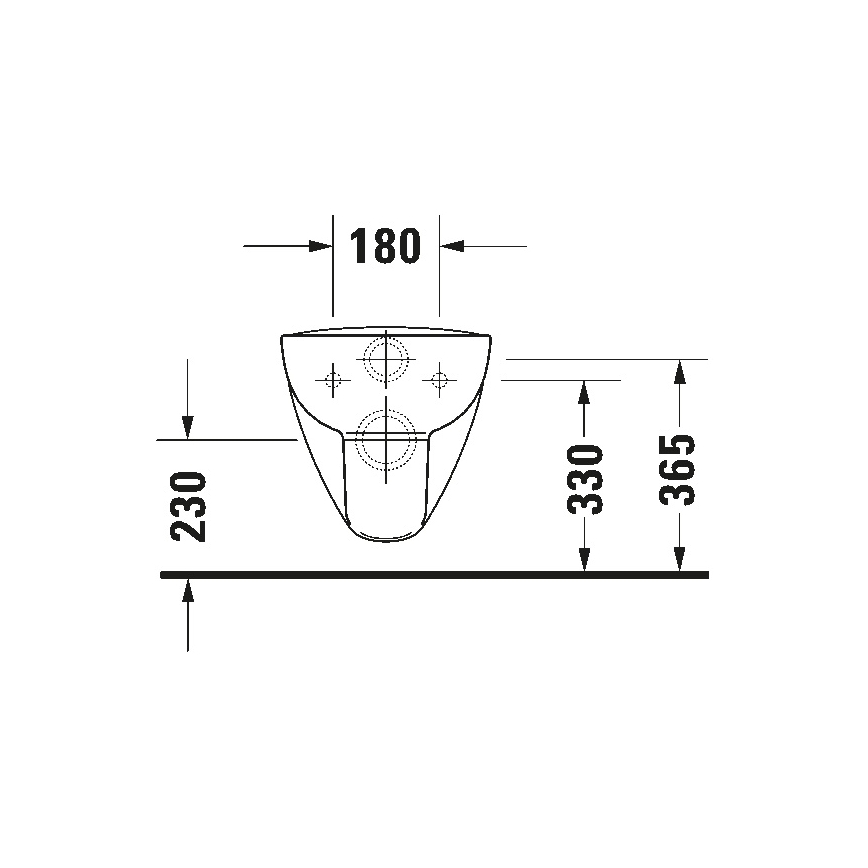 Duravit 25700920002 - Hangend spoelrandloos WC D-CODE keramiek/glanzend wit
