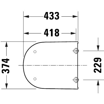 Duravit 28210000 - Toiletzitting D-CODE 37,4x43,3 cm wit
