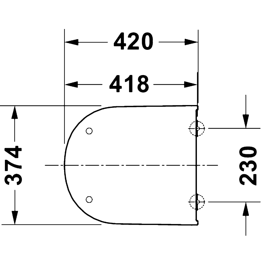 Duravit 28310000 - Abattant WC D-CODE 37,4 x 42 cm blanc