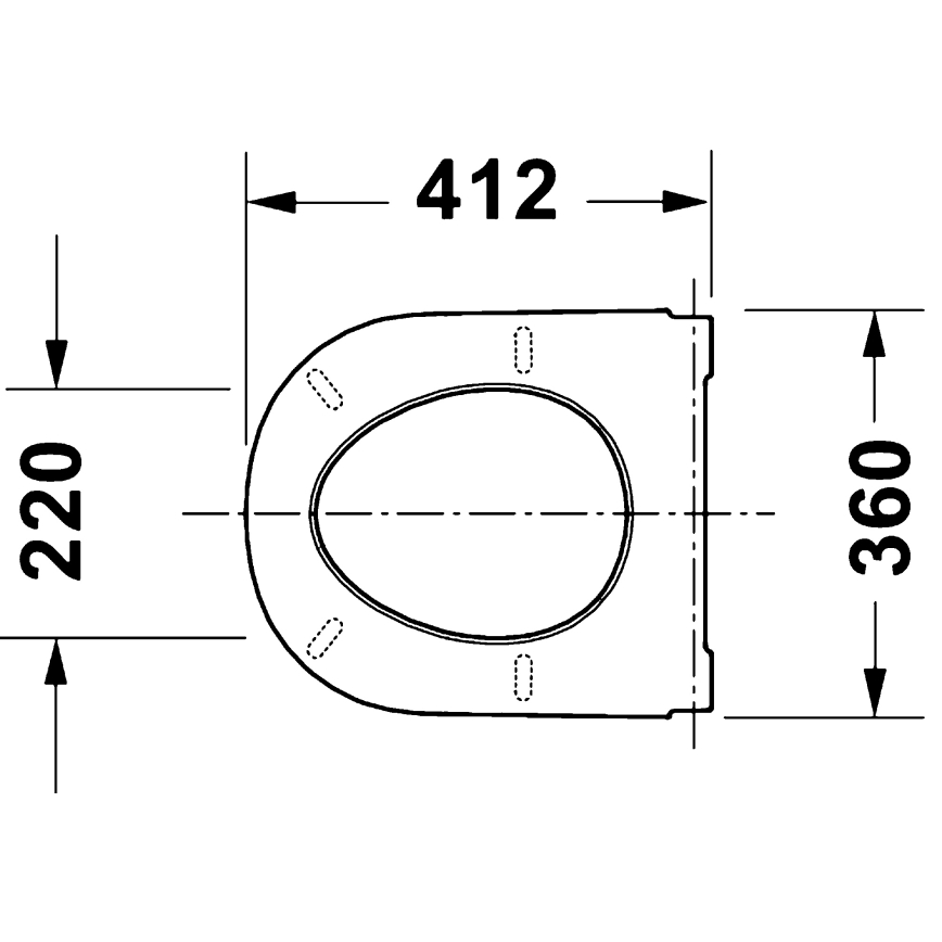 Duravit 28310000 - Toiletbril D-CODE 37,4x42 cm wit