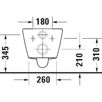 Duravit 29030900212 - Hangend toilet Rimless D-CODE keramiek/glanzend wit