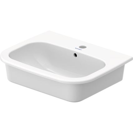 Duravit 337540000 - Lavabo encastré D-CODE 54,5 x 43,5 cm, céramique, blanc brillant