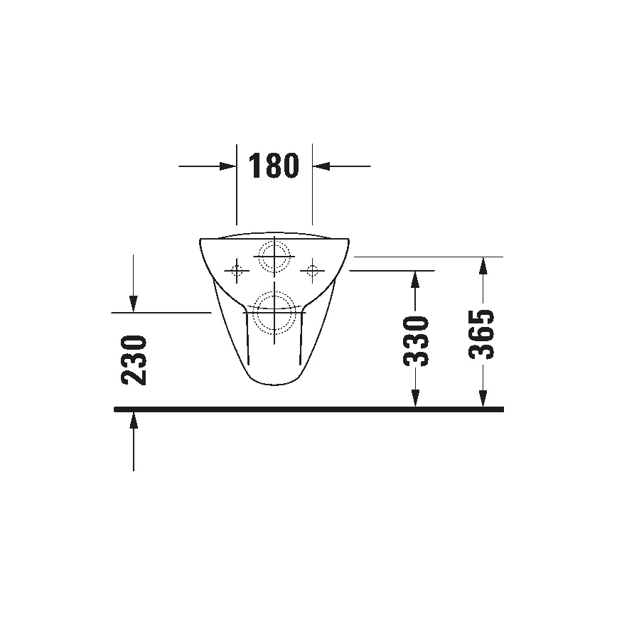 Duravit 45351900A1 - WC suspendu avec abattant D-CODE, céramique / blanc brillant