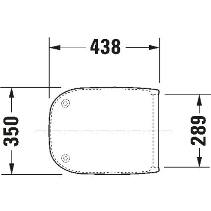 Duravit 67390099 - SoftClose-toiletzitting D-CODE 35 x 43,8 cm, wit