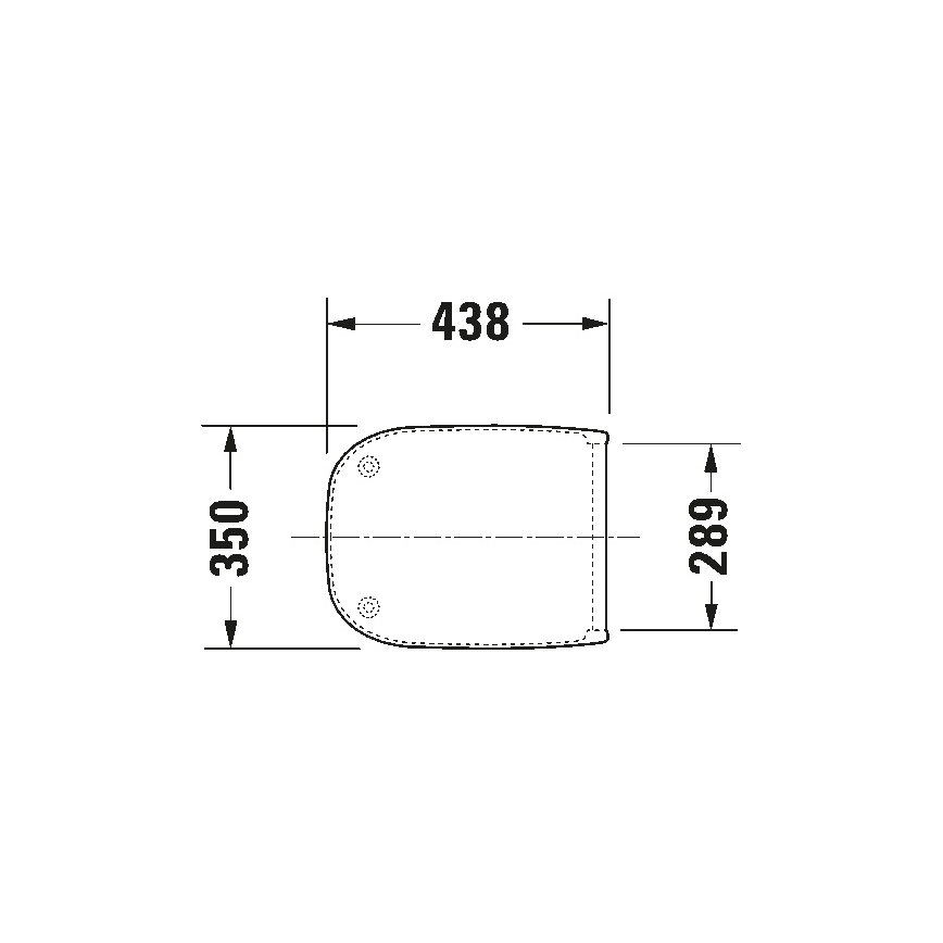 Duravit 67390099 - SoftClose-toiletzitting D-CODE 35 x 43,8 cm, wit