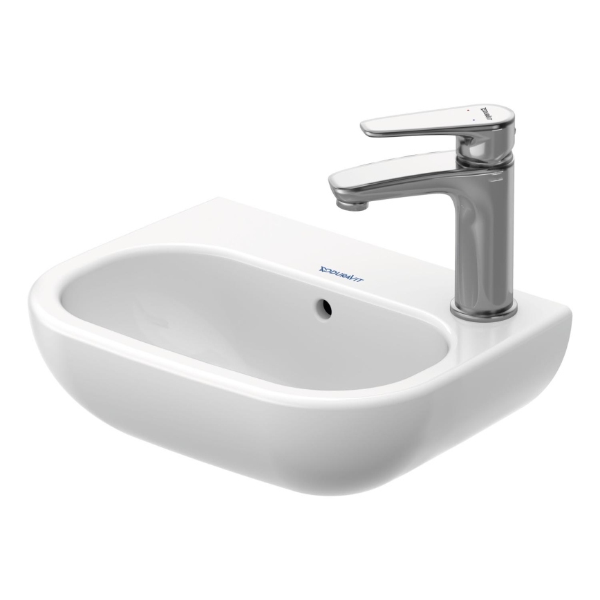 Duravit 7053600082 - Wandhangend wastafel D-CODE 36x27 cm keramiek/glanzend wit